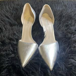 Giorgio Armani Silver Argento Heels Size 38 1/2